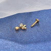 Triple Marquise CZ Lip Stud 16G Internally Threaded Labret Piercing Jewelry