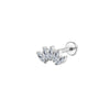 Titanium Five Marquise CZ Lip Stud Hypoallergenic 16G Labret Jewelry