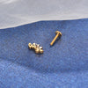 Titanium Five Marquise CZ Lip Stud Hypoallergenic 16G Labret Jewelry