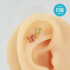 Medical Grade Titanium 16G Internally Threaded Triple Butterfly Helix Stud