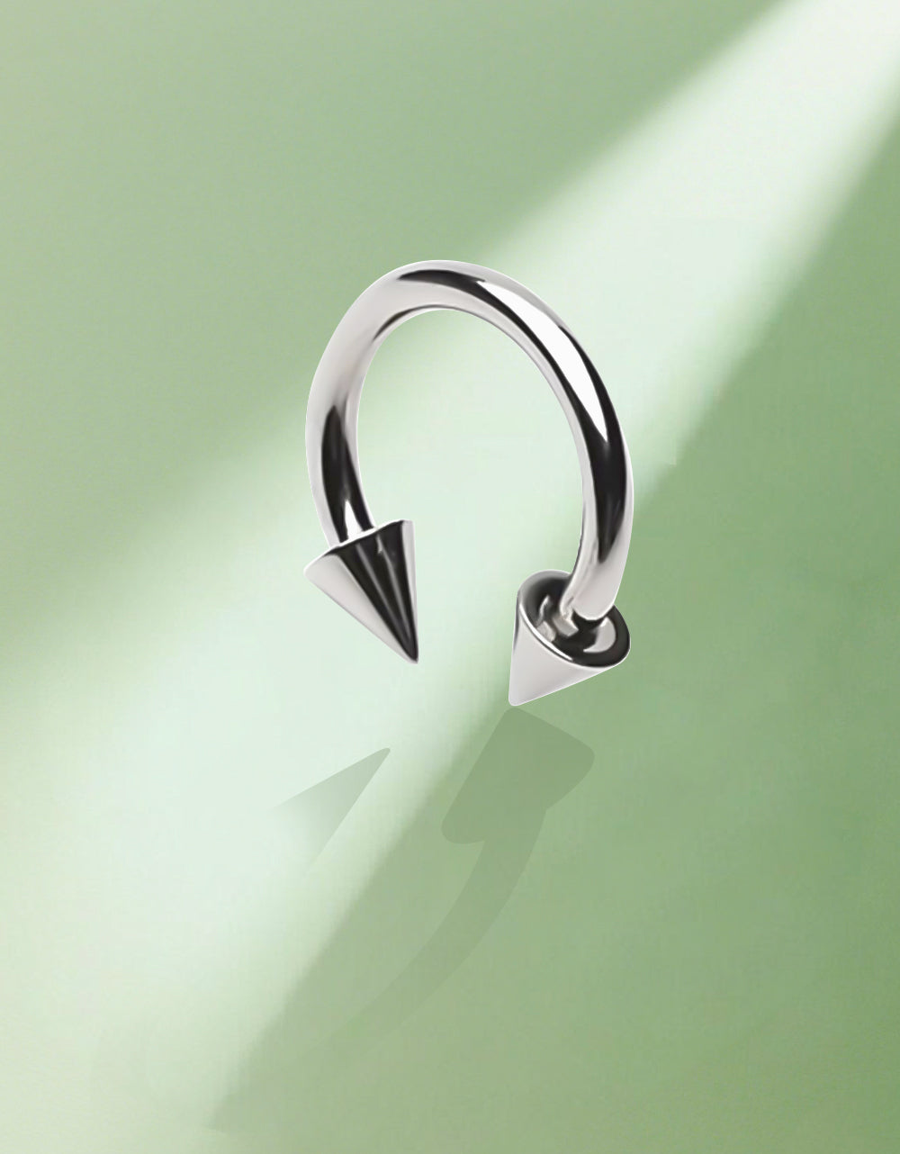 Titanium Spike Horseshoe piercing