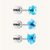 14K White Gold Diamond Piercing Stud Fine Helix/Cartilage Earring