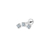 Square Bezel Round CZ Lip Stud 16G Internally Threaded Labret Piercing