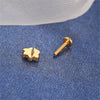 Four CZ Paw Print Lip Stud 16G Internally Threaded Cat Claw Labret Piercing