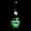 F136 Titanium Personalized Logo Belly Ring with Glow Effect