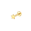 14K Solid Gold Star Piercing Stud Dainty Helix/Cartilage Earring