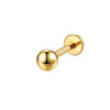 14K Gold Internal Thread Lip Stud｜3D Convex Ball Labret Piercing Jewelry