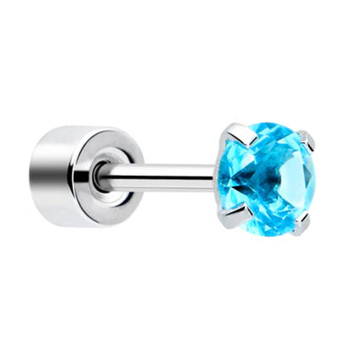 14K White Gold Diamond Piercing Stud Fine Helix/Cartilage Earring