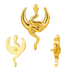 Labret Titanium Piercing Jewelry Snake and Moon Internally Threaded Helix Earring Labret Top