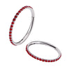Titanium CZ Stone Hinged Clicker Hoop
