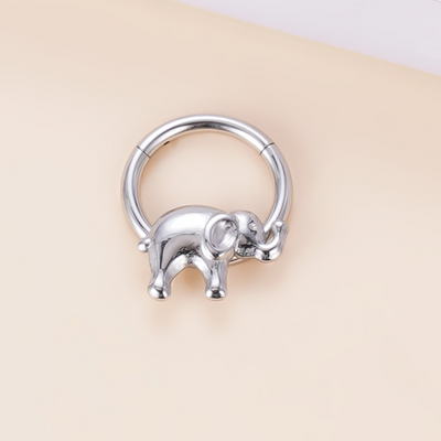 316L Stainless Steel Nose Hoop & Lip Stud with Zircon Crystals – Medical Grade Piercing Jewelry