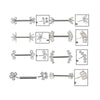 Modern Titanium Threadless Nipple Ring with 5 CNC-Set CZ