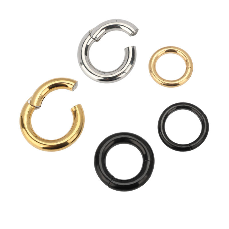 316L Surgical Steel Large Hoop Clicker Rings Segment Nose Rings Wholesale Piercing Jewelry