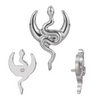 Labret Titanium Piercing Jewelry Snake and Moon Internally Threaded Helix Earring Labret Top