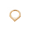 316L Stainless Steel 7 CZ Blaze Set With Clustered Tribal Beads Around Segment Ring