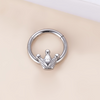 316L Stainless Steel Nose Hoop & Lip Stud with Zircon Crystals – Medical Grade Piercing Jewelry
