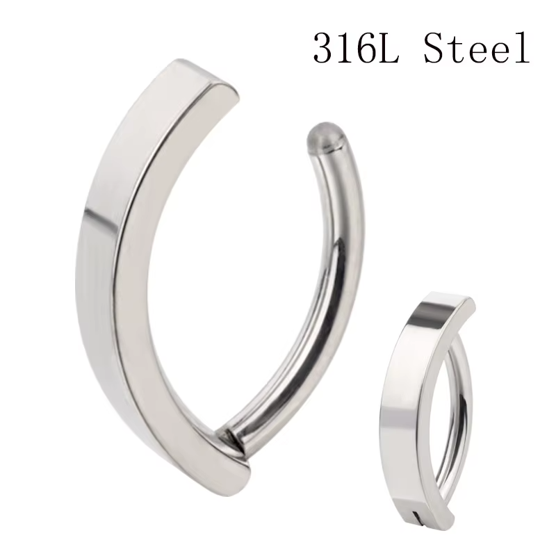 Wholesale Fashion 316L Surgical Steel Oval Belly Button Ring – Body Piercing & Nose Jewelry