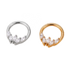 316L Stainless Steel Helix Earring | 5 Marquise CZ Blaze Segment Ring | Cartilage Piercing Jewelry