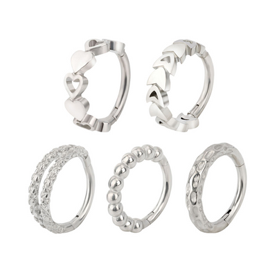Wholesale 316L Stainless Steel Segment Rings | Fashion Nose & Body Piercing Jewelry