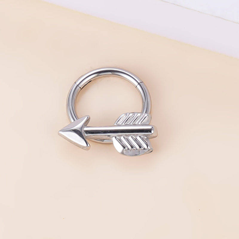 316L Stainless Steel Nose Hoop & Lip Stud with Zircon Crystals – Medical Grade Piercing Jewelry