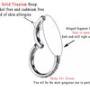 Titanium CZ Stone Hinged Clicker Hoop