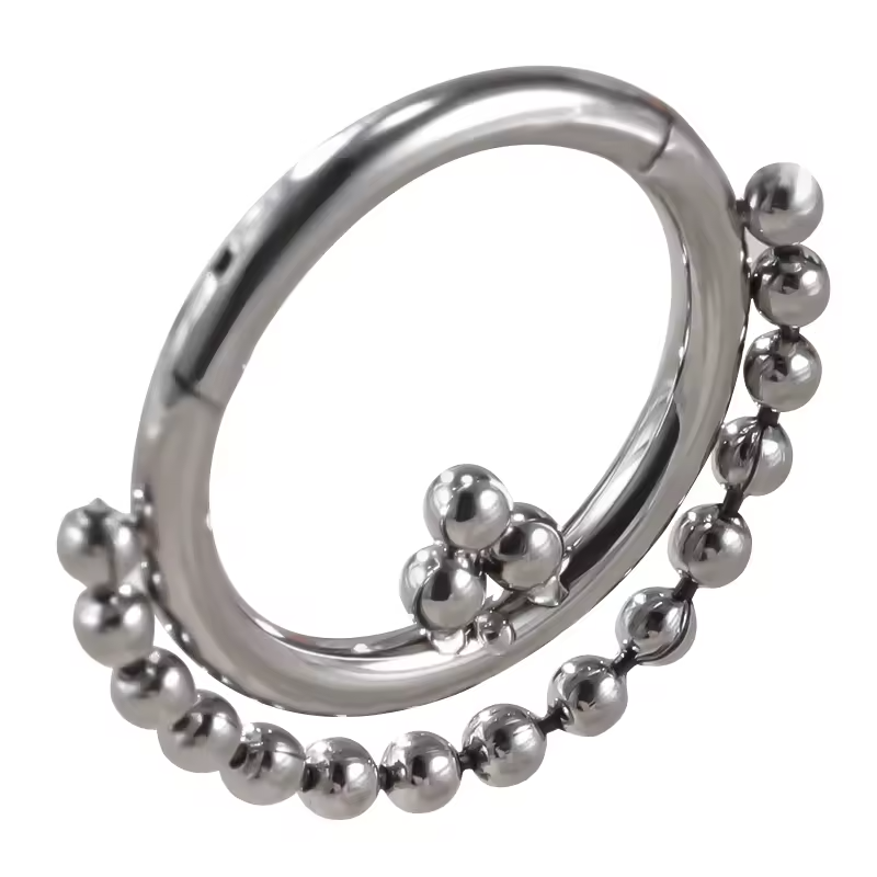 316L Stainless Steel Body Chain Hinged Clicker Segment Hoop Ring – Cartilage Earring & Body Piercing Jewelry
