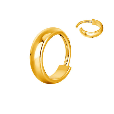 Hot Selling 14K Gold Huggie Hoop Earrings – Classic Dome & Zircon Studs, Daily Body Jewelry for Men & Women