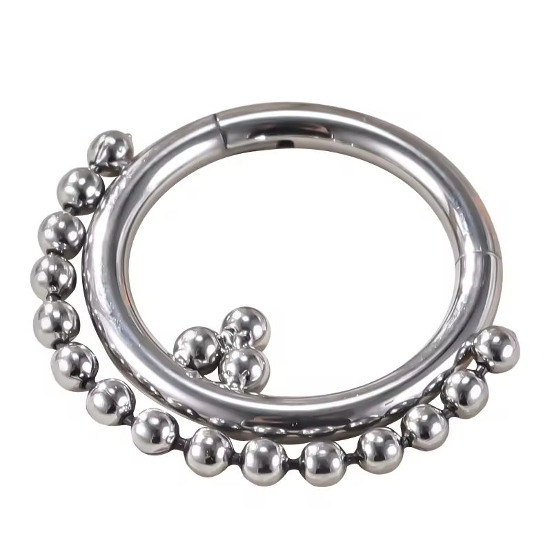 316L Stainless Steel Body Chain Hinged Clicker Segment Hoop Ring – Cartilage Earring & Body Piercing Jewelry