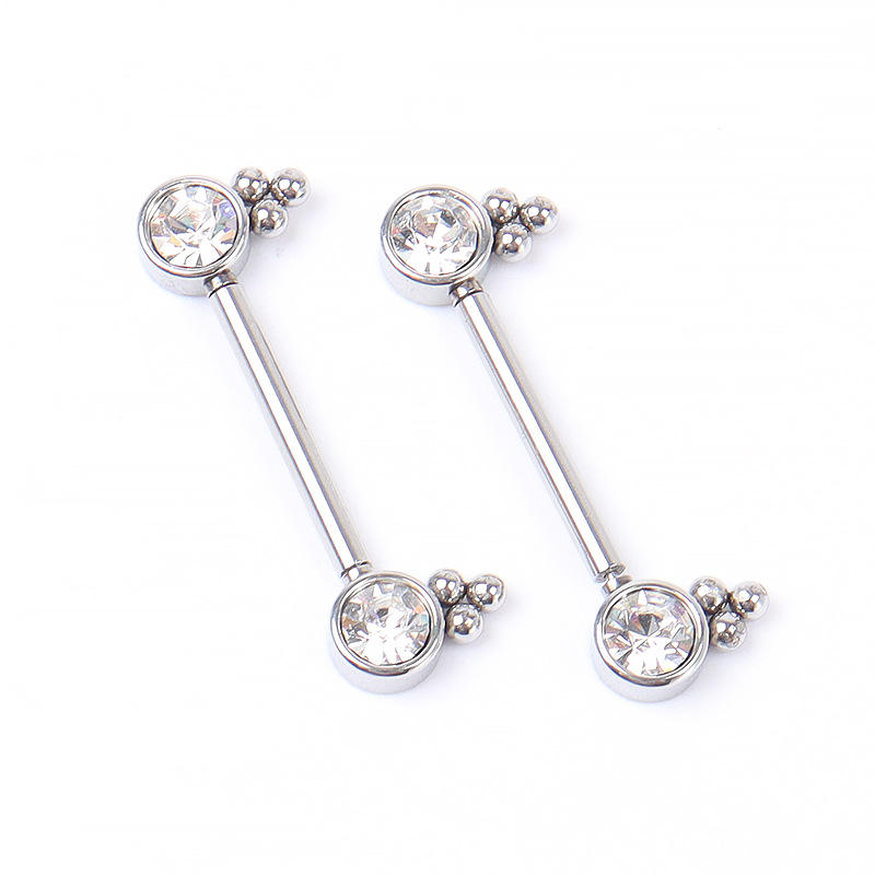 ASTM F136 Titanium Nipple Barbell–Hypoallergenic Piercing Jewelry for Women
