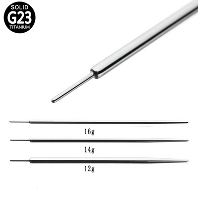 ASTM F136 Titanium High Polished PreSterile Push In Piercing Needles