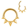 Top Selling 14K Gold Segment Clicker Ring – Hinged Nose Hoop & Cartilage Earring for Body Piercing Jewelry