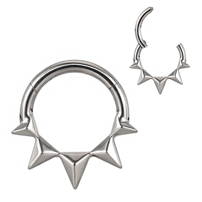 Top Selling 14K Gold Segment Clicker Ring – Hinged Nose Hoop & Cartilage Earring for Body Piercing Jewelry