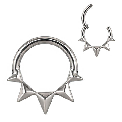 Top Selling 14K Gold Segment Clicker Ring – Hinged Nose Hoop & Cartilage Earring for Body Piercing Jewelry