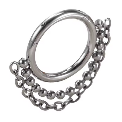 316L Stainless Steel Body Chain Hinged Clicker Segment Hoop Ring – Cartilage Earring & Body Piercing Jewelry
