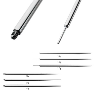 ASTM F136 Titanium High Polished PreSterile Push In Piercing Needles