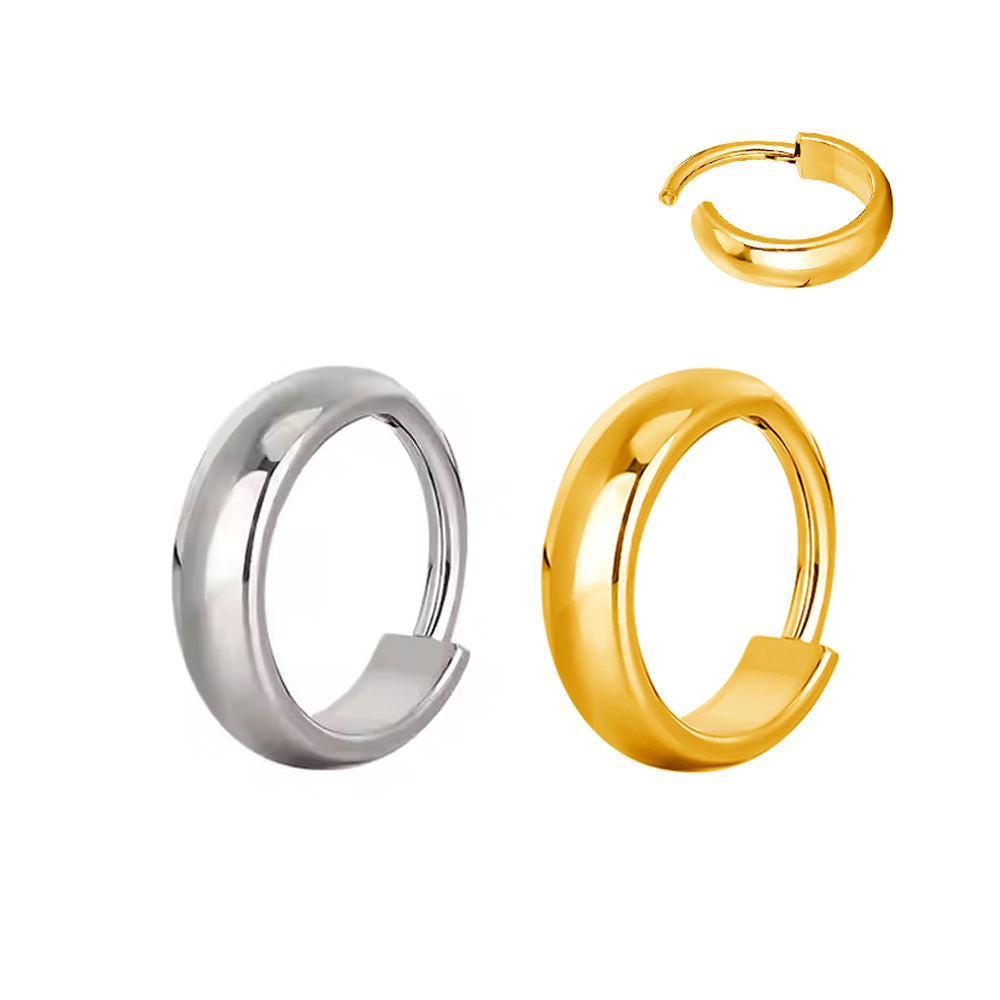 Hot Selling 14K Gold Huggie Hoop Earrings – Classic Dome & Zircon Studs, Daily Body Jewelry for Men & Women