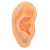 316L Surgical Steel Internally Threaded CZ Flower Labret Stud – Lip & Helix Piercing Jewelry