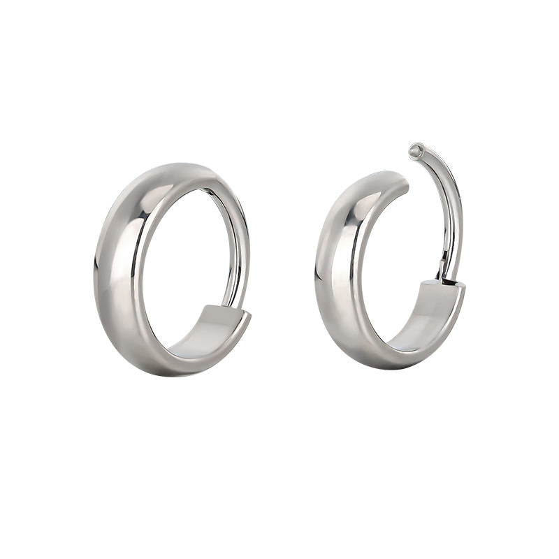Hot Selling 14K Gold Huggie Hoop Earrings – Classic Dome & Zircon Studs, Daily Body Jewelry for Men & Women
