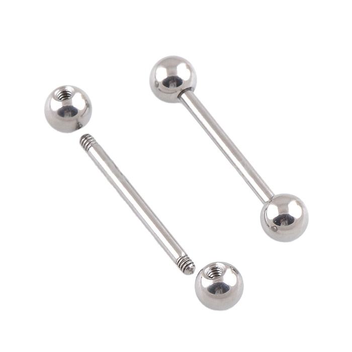 G23 ASTM F136 Titanium Externally Threaded Barbell for Navel, Lip, Eyebrow Piercing Jewelry