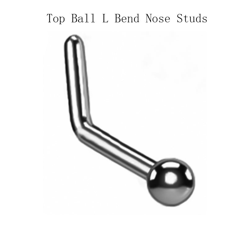 F136 Implant-Grade Titanium Nose Piercing Stud