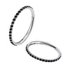Titanium CZ Stone Hinged Clicker Hoop