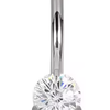 Titanium Belly Button Ring with Prong-Set CZ – Hypoallergenic Navel Jewelry