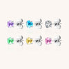 Premium 316L Stainless Steel Piercing Stud – Colorful CZ Stones