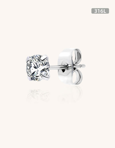 Premium 316L Stainless Steel Piercing Stud – Colorful CZ Stones