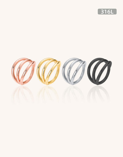 Fashion 316L Surgical Steel Hinged Nose & Septum Clicker – Lip, Helix & Rook Piercing Ring