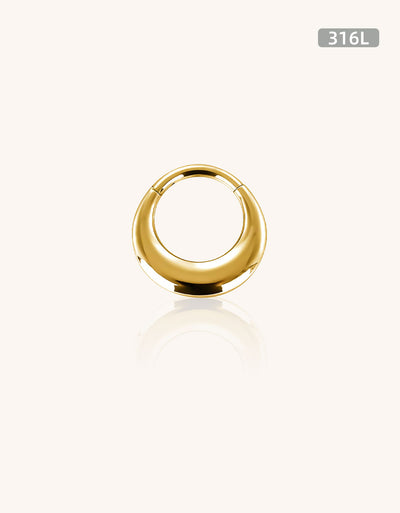 316L Surgical Steel Hollow-Out Clicker Hoop – Nose, Cartilage & Body Piercing Ring