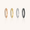 316L Stainless Steel Half Circle CZ Blaze Hoop – Bendable Segment Piercing Ring for Ear