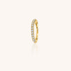 316L Stainless Steel Half Circle CZ Blaze Hoop – Bendable Segment Piercing Ring for Ear
