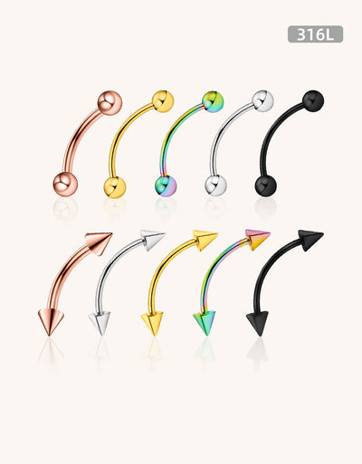 316L Stainless Steel Tongue, Ear, Nose, Lip, Belly & Eyebrow Rings – Body Piercing Jewelry