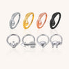 316L Stainless Steel Nose Hoop & Lip Stud with Zircon Crystals – Medical Grade Piercing Jewelry